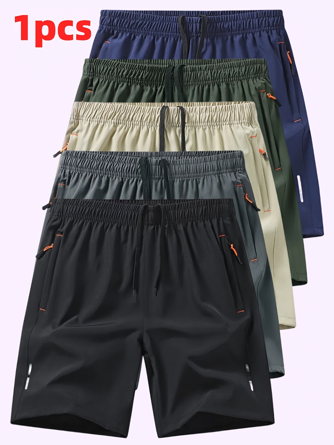 Men'S Summer Sports Casual Shorts Made from Woven Polyester Fabric with a Cool Feel, Suitable for Camping, Hiking, And Cycling.