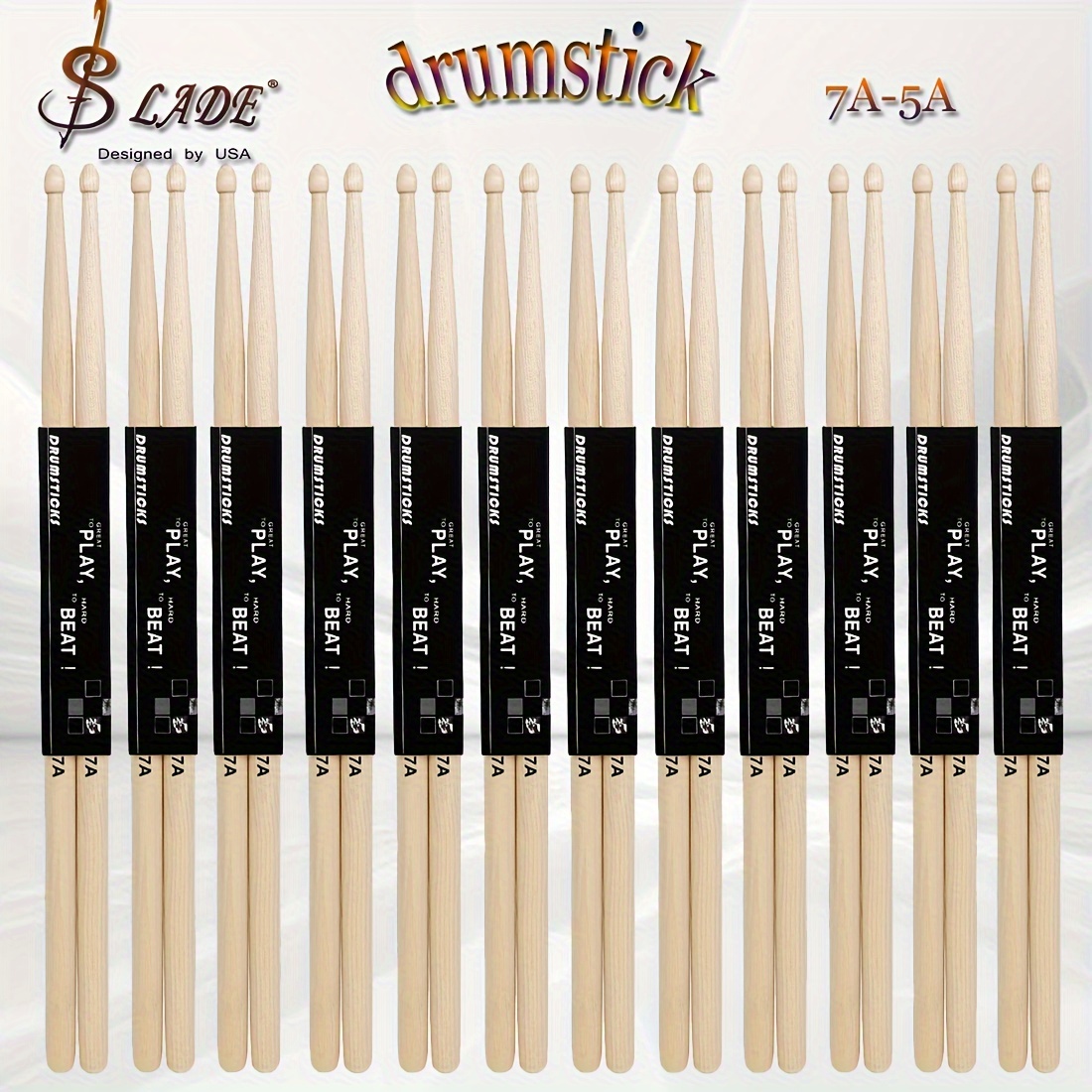 

Slade Ml14 Percussion Instruments 12 Pairs 5a Bass Drum Sticks 7a Maple Drum Sticks Jazz Drum Drum Sticks Practice Playing Drum