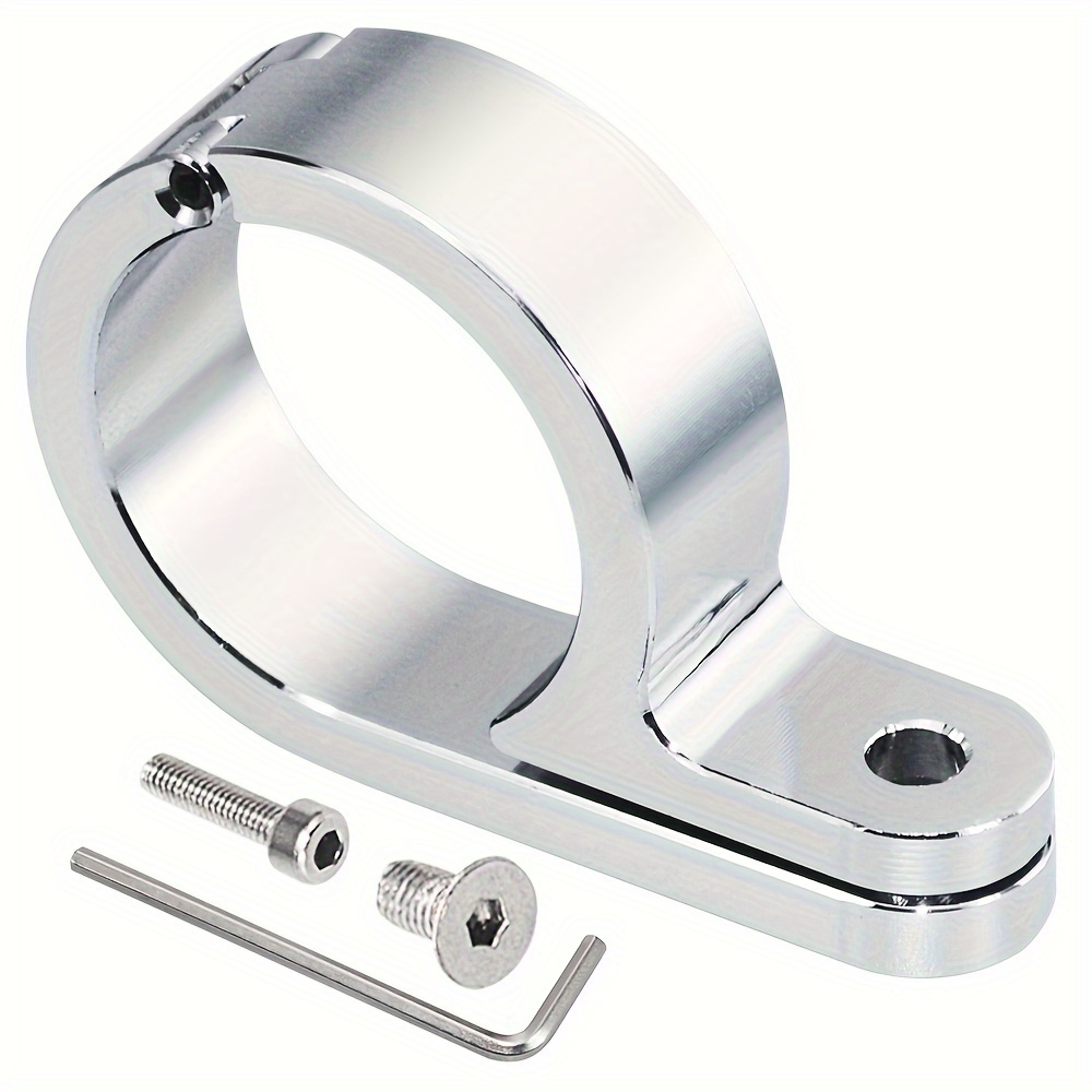 TEMU Wowtk 1.25'' Handlebar Mount Clamp Motorcycle Part, 32mm Motorcycle Highway Bar Handlebar Clock Temperature Gauge Mount Clamp Universal Fits For