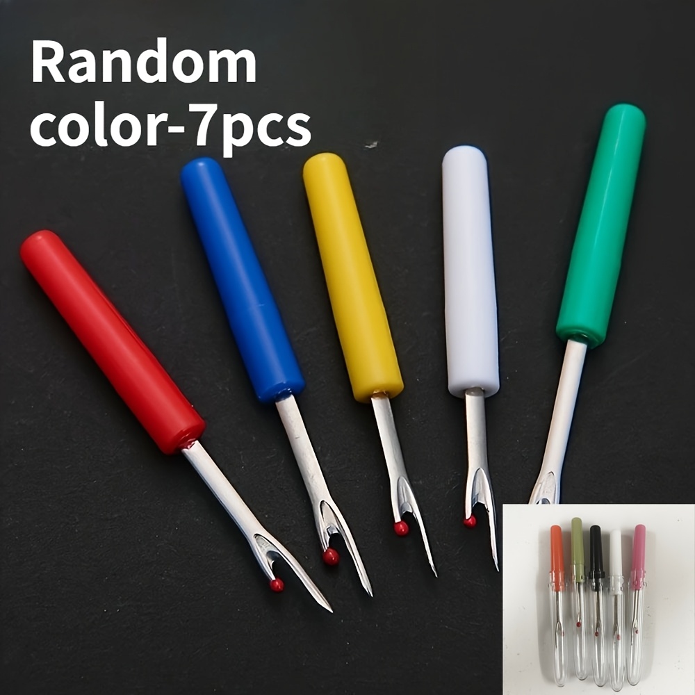 TEMU 7pcs Random Color Thread Removers, Thread Cutters, Small Clothing Label Removers, Sewing Thread Removers, Sewing Supplies Thread Removers - Easy