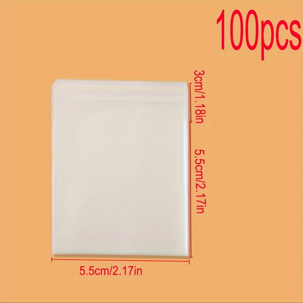 TEMU 100pcs Frosted Opp Bags Transparent Self Adhesive Pouches Handmade Candy Cookie Storage Bags For Birthday Party Gift Packaging