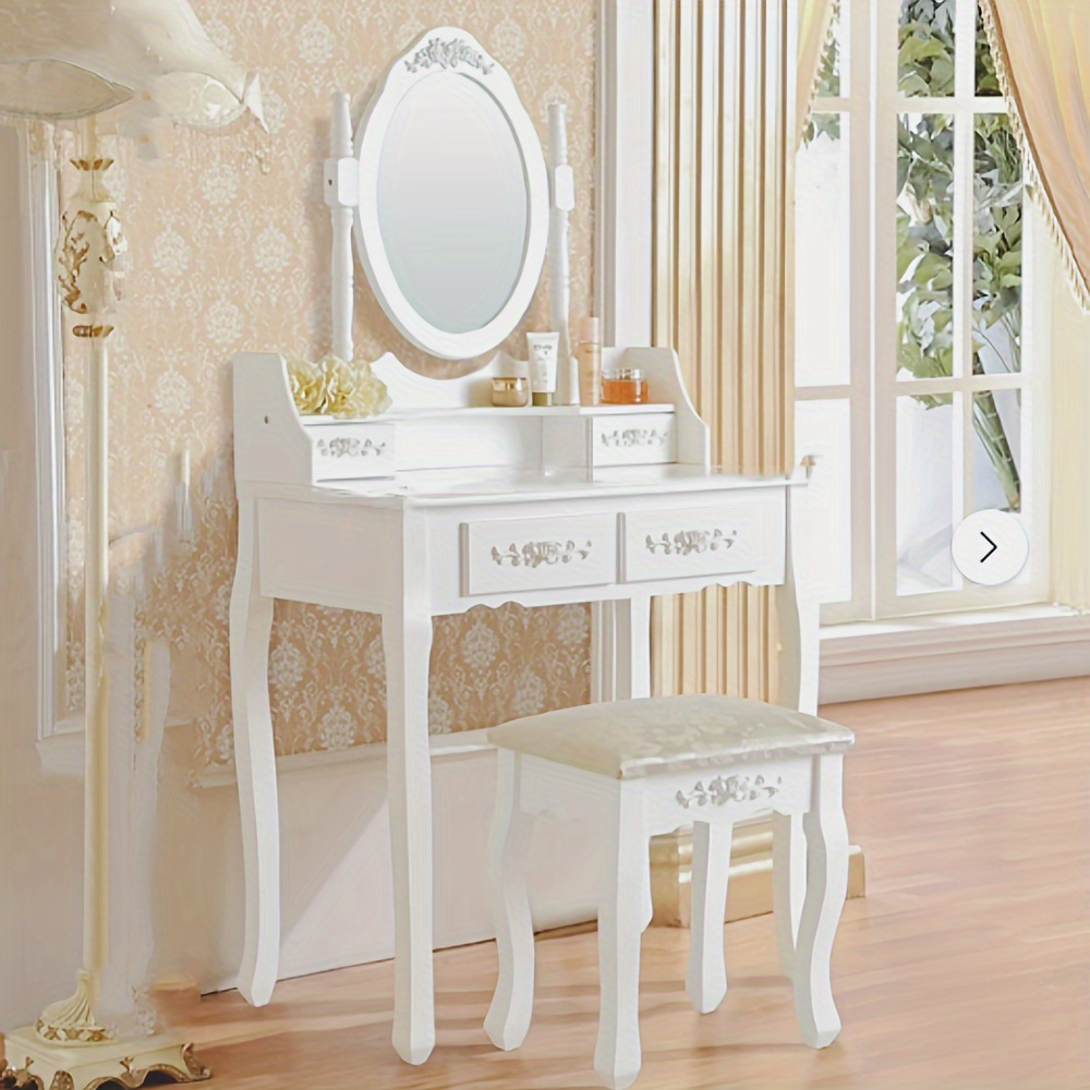 

4 Drawers 360 Rotating Detachable Dressing Tables