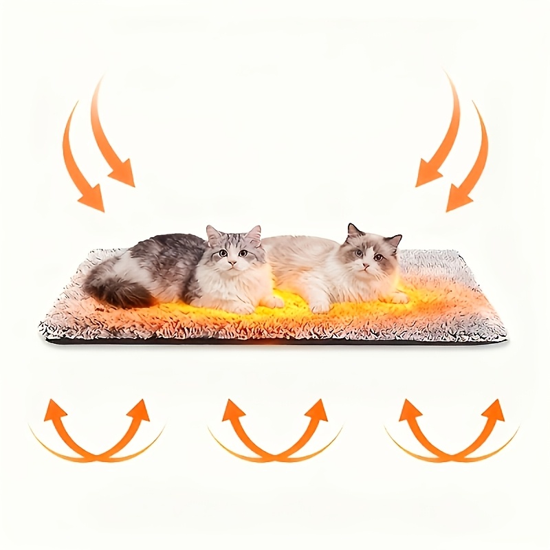 TEMU Coussin chauffant auto-thermique ultra-chaud pour chat et chien, double couche en aluminium, maintien de la température, réflecteur de