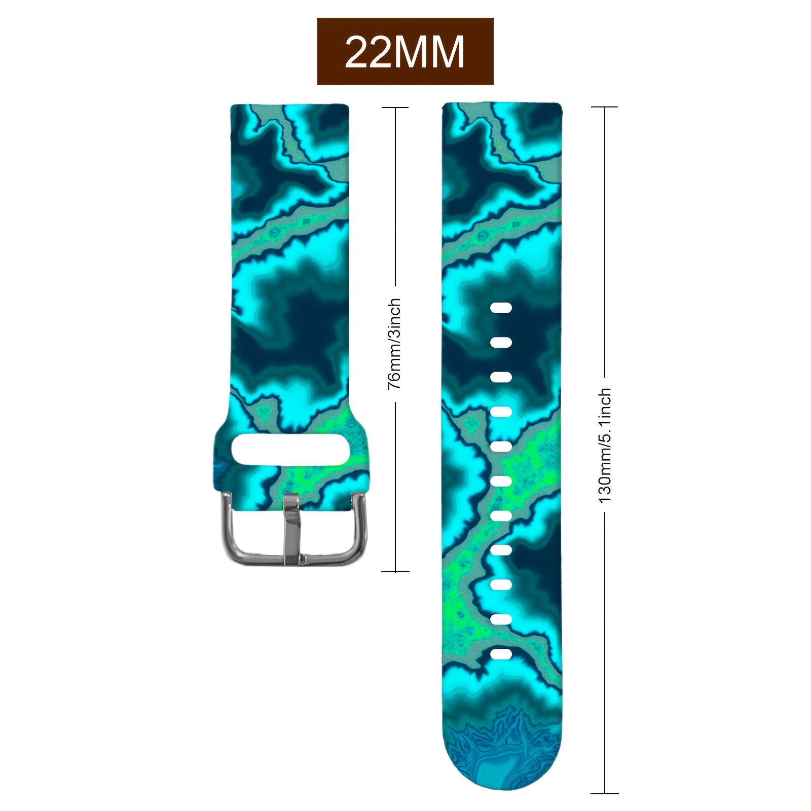 TEMU For Galaxy Watch Band Compatible For All Smartwatch Models (watch6/watch8/ Frontier) - Colorful Silicone Strap -release, Sweatproof, Lightweight