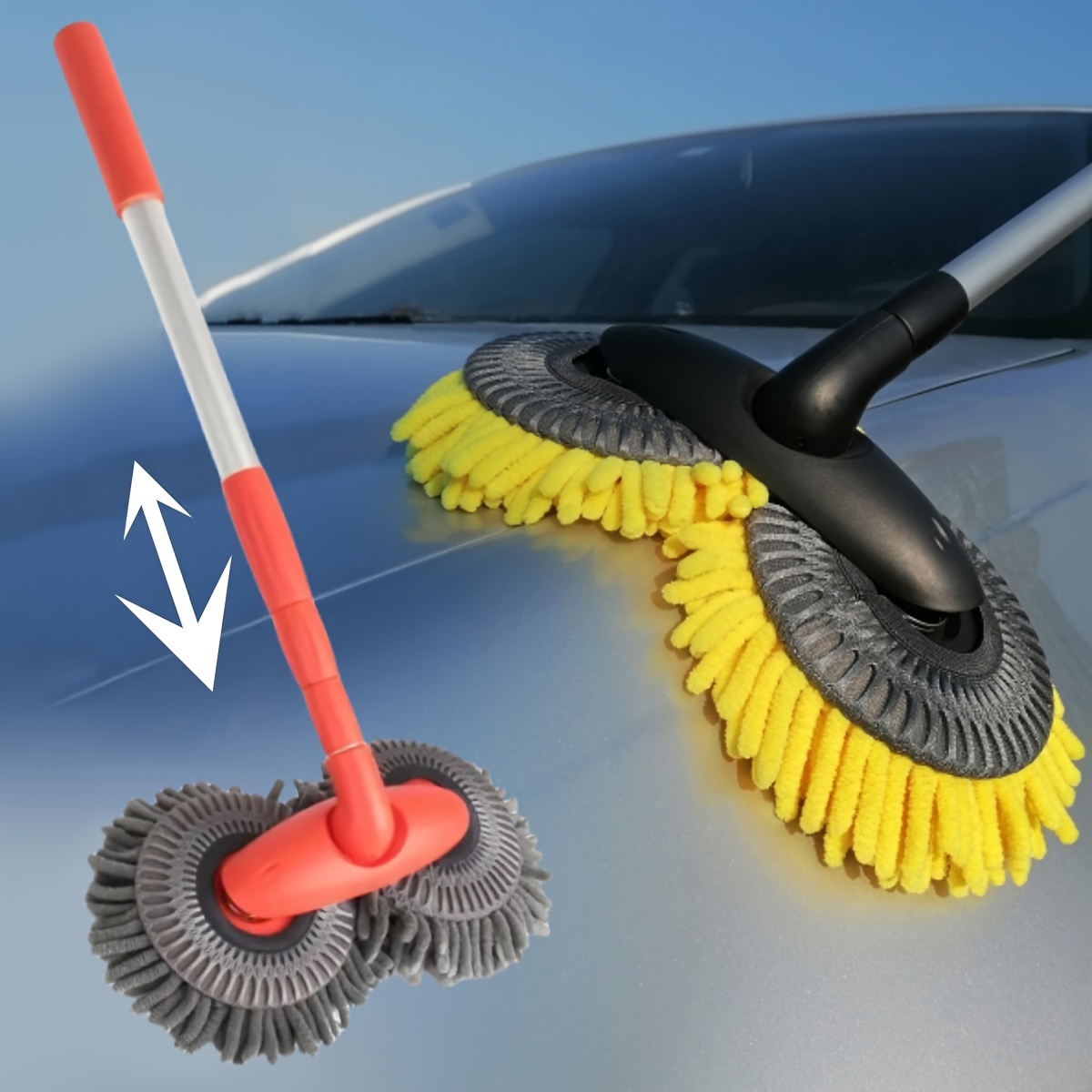 

Ultimate Car Cleaning Kit: Microfiber Brush Mop, Mitt, Sponge & More - Get A Spotless Shine Every Time!