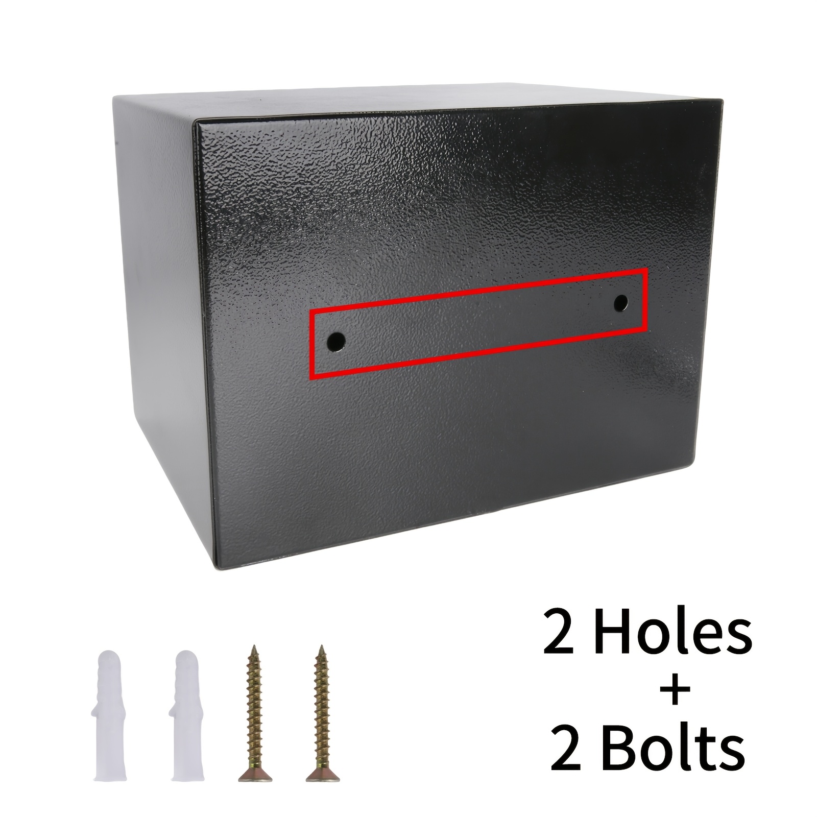 Image of 4.6l Black For Home Safe With 3 Keys, Mechanical Lock Cash Coin Jewelry Storage Safe, Compact Security For Home Office Use, Portable Steel Money Safe Lockable Box