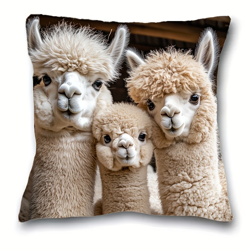 TEMU A 3d Printed Decorative Pillow Cover Featuring A Of , Suitable For Home Bedrooms And Living Room Sofas, Made Of Polyester Fiber, With A Zipper