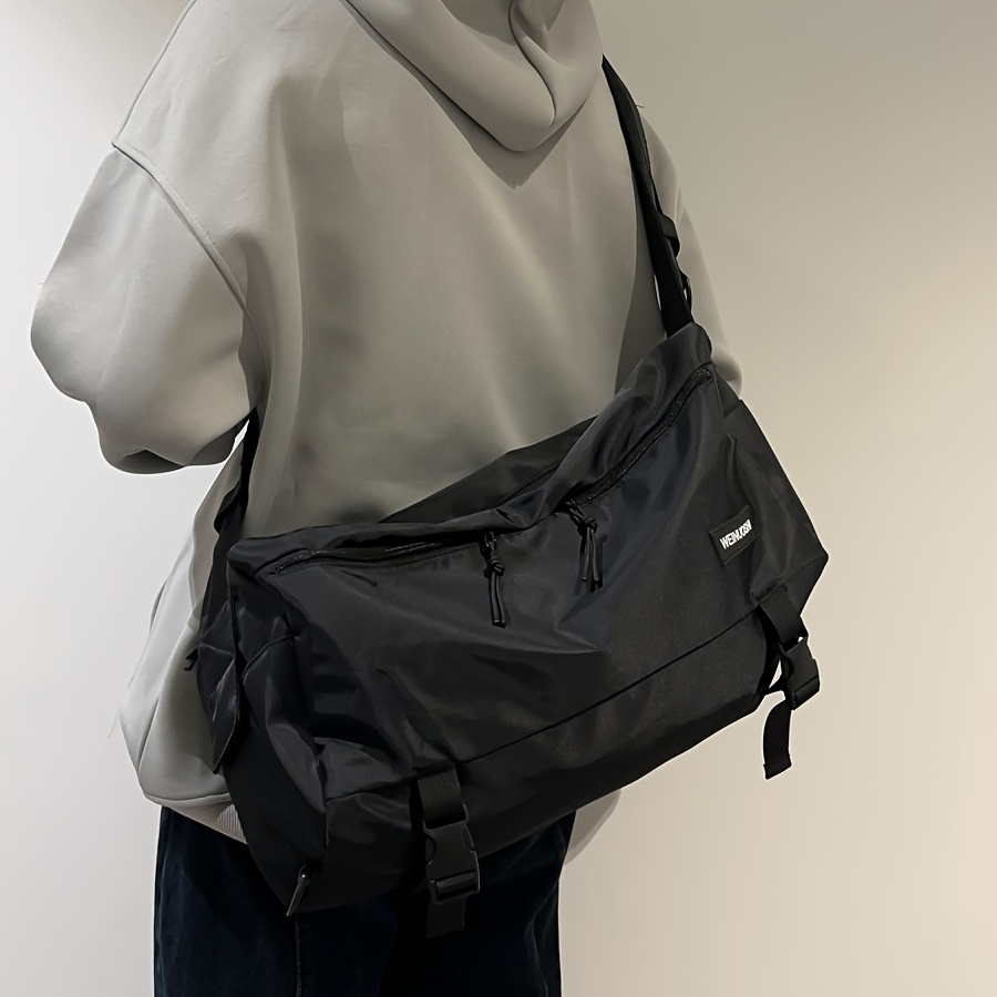 TEMU Men's Large Capacity Shoulder Bag, Crossbody Bag With A , Japanese Workwear Design, Trendy Messenger Bag