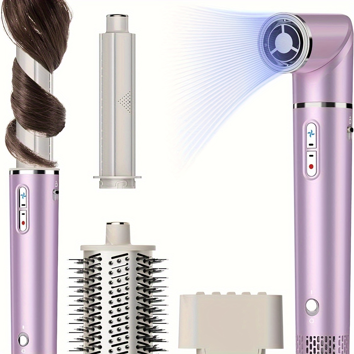 

Fentgo Hair Dryer Brush Set 5 In 1muilt- Functional Set, Dryer For Fast Drying, Auto Curling, Straightening Combing Multi Hair Styler Volumizing Hair Styler For Hair Care