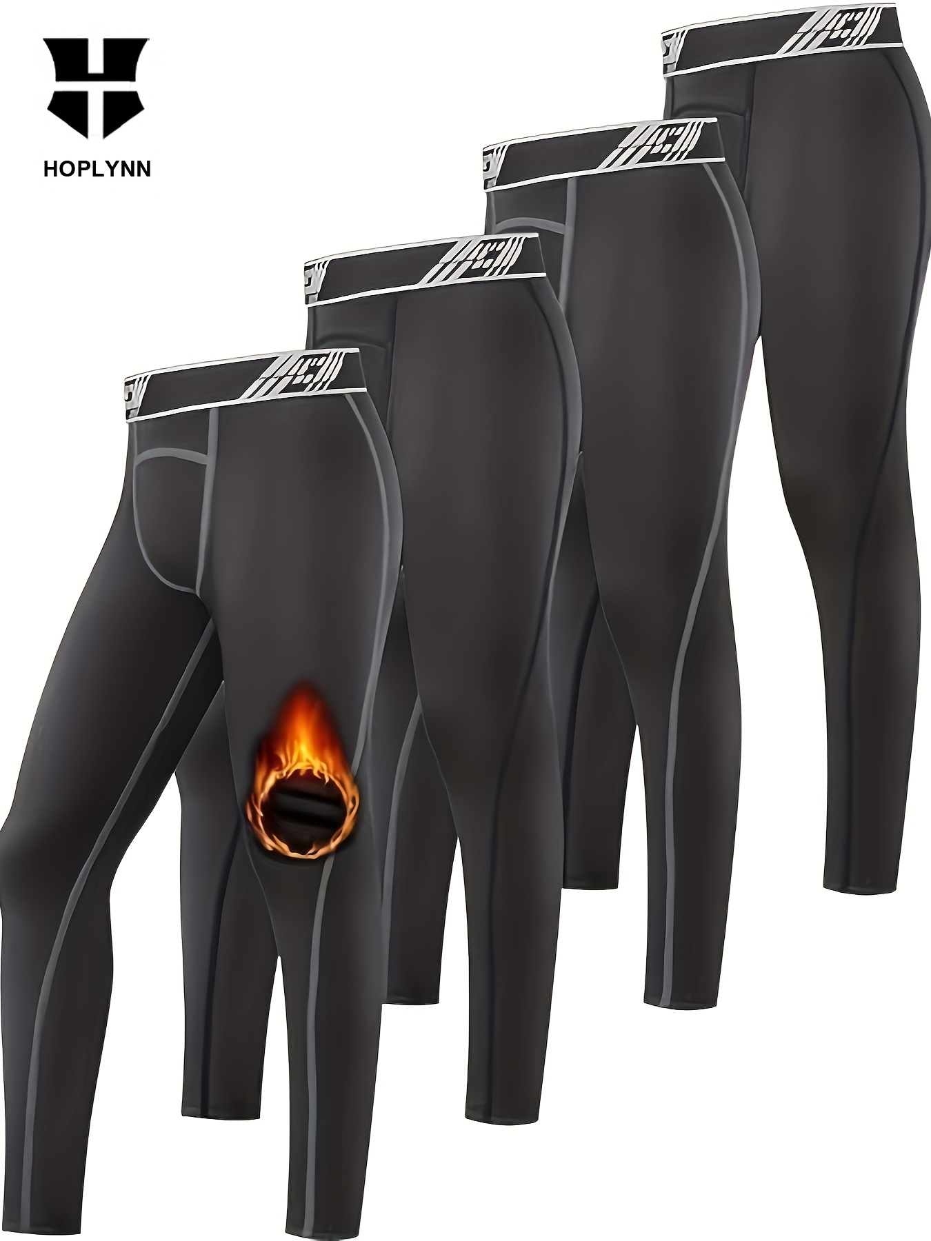 Rolimaka 4 Pack Youth Boys' Compression Leggings Tights Athletic