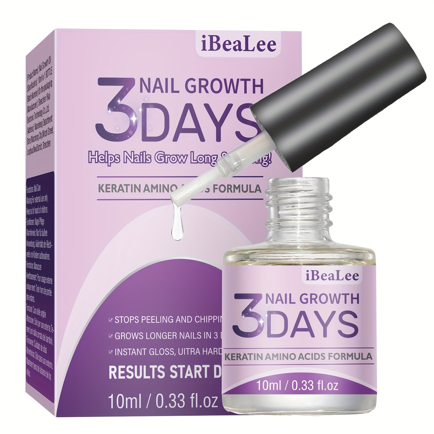 3 Days Keratin Amino Acid Nail Growth Oil, Nail Strengthener And