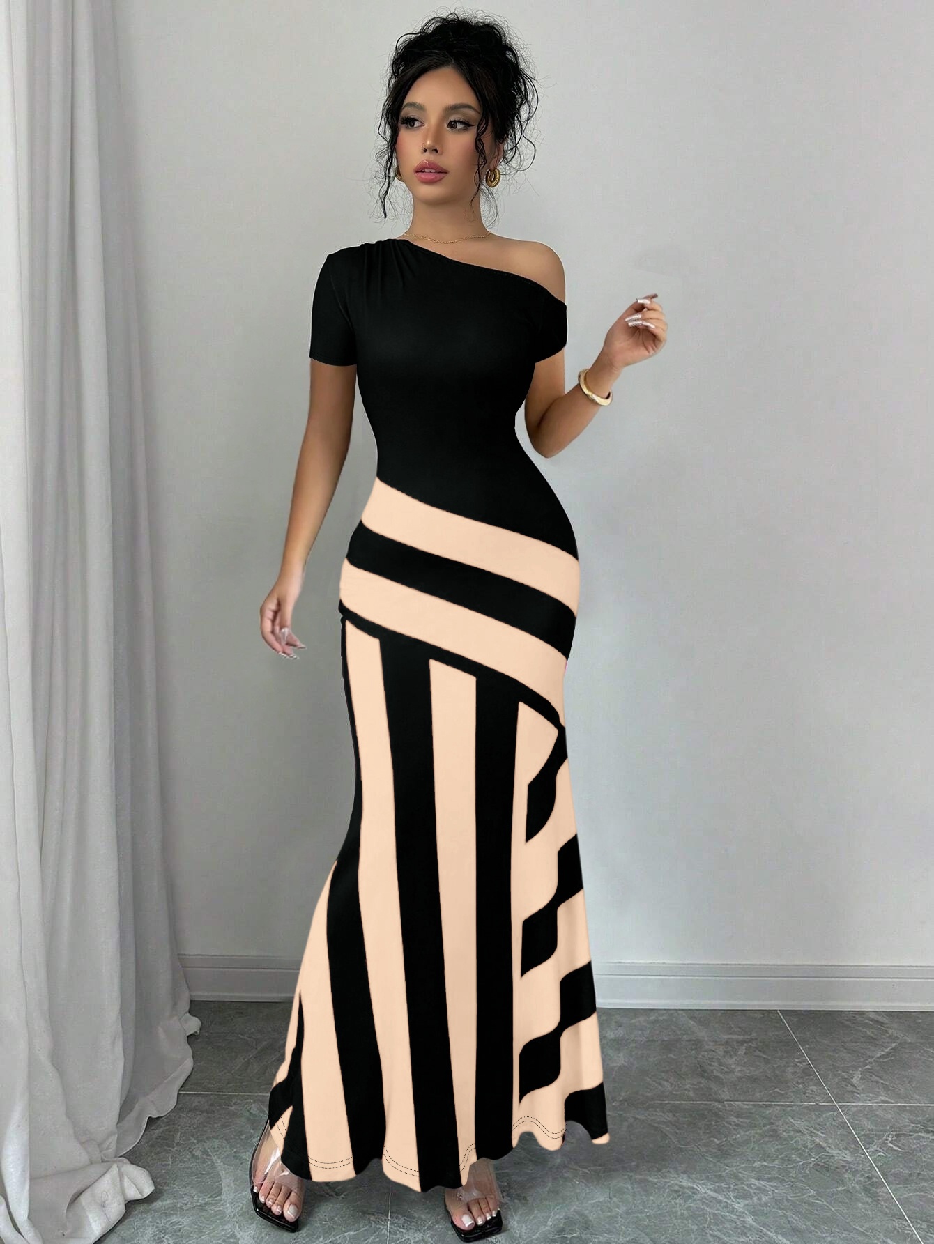 asymmetrical fishtail dress Amethyst Glow Fishtail Dress