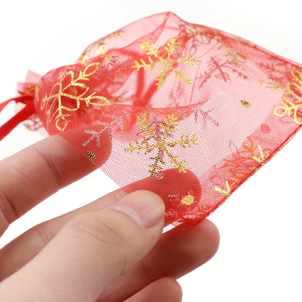 

[] [] 20pcs Ywli Jewelry Gift Bags - Red, & /silvery For Christmas And 's Day Display, Jewelry Making Display & Supplies, Beading&jewelry Making