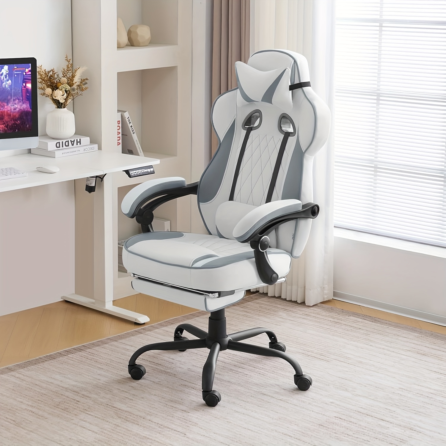 Gaming Chair, Ergonomic Computer Gaming Chair, Swivel Chair With Adjustable Lumbar Support, Computer Chair, Office Chair