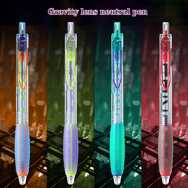 item picture a single pack gravity lens gel pen with a   featuring contrasting colors and a cyberpunk style designed for quick drying and pressure relief with a 0 5mm black ink