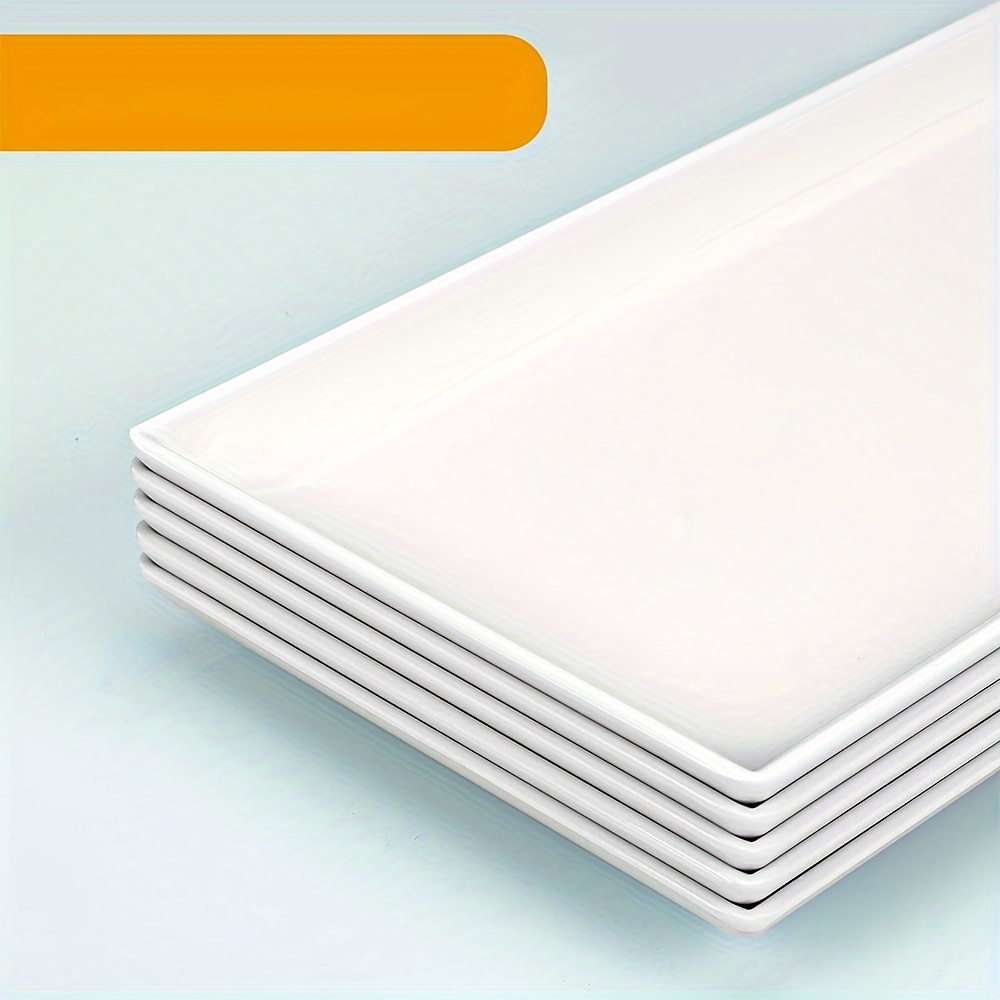 

5pcs Trays For , Rectangle Plates, 6x14.5 , Reusable Rectangular Plates For Platter Dishwasher