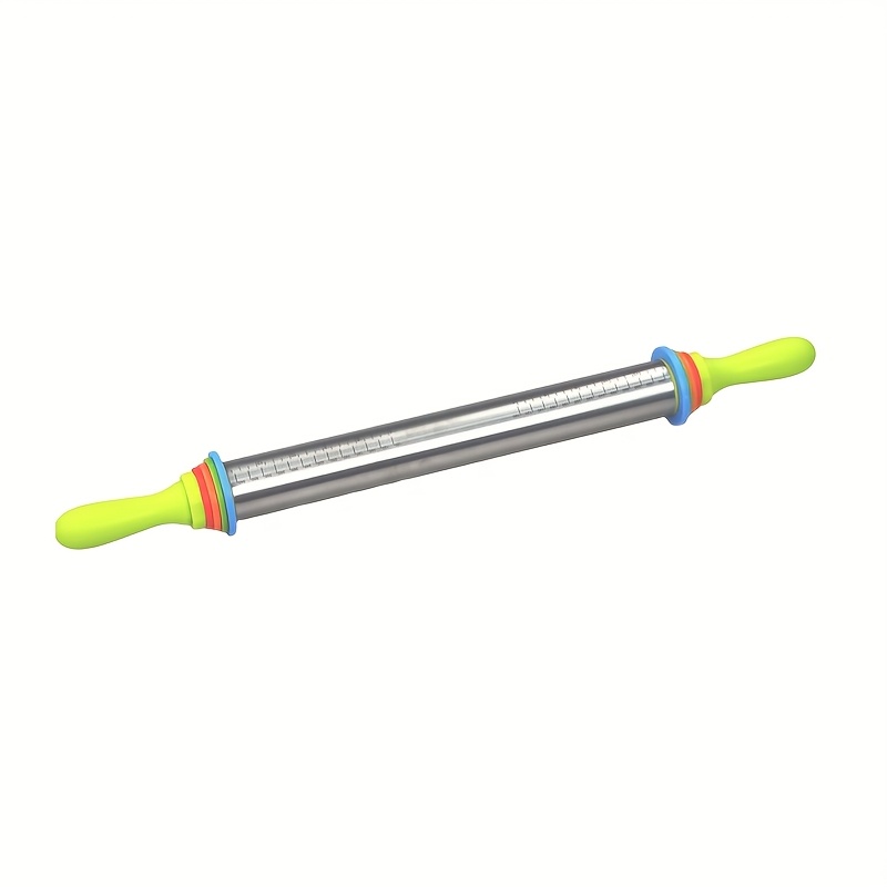 E-shop 17-Zoll verstellbarer Edelstahl-Nudelholz mit Dickenmessskala, Teigroller für Mehl, Gebäck Teigkneten. Holiday Edition für Presidents' Day,