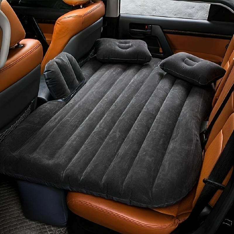 TEMU Car Inflatable Travel Mattress Air Bed Back Seat Mat With Pillow And Pump, Universal Bed For Suvs, Sedans, Portable Camping