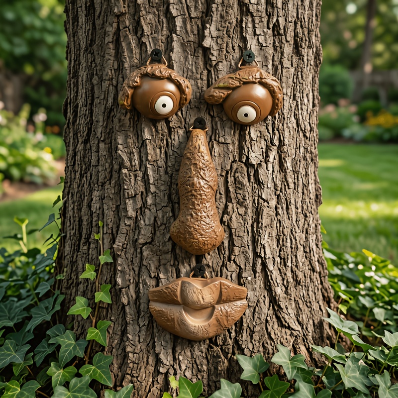 TEMU Decorazioni da appendere a forma di albero con , ornamenti creativi per la decorazione del giardino, artigianato in resina, decorazione per ,