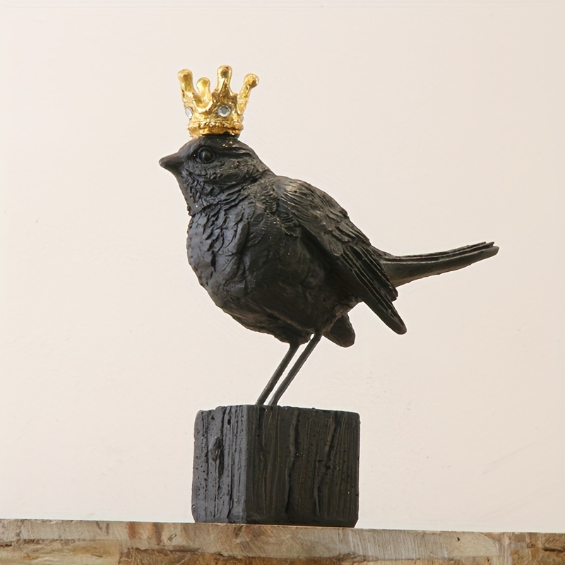 Style Balcony Garden Layout Resin Small Ornaments Simulation Bird Tv Cabinet Wine Cabinet Study Soft Decoration Small Animal Crafts