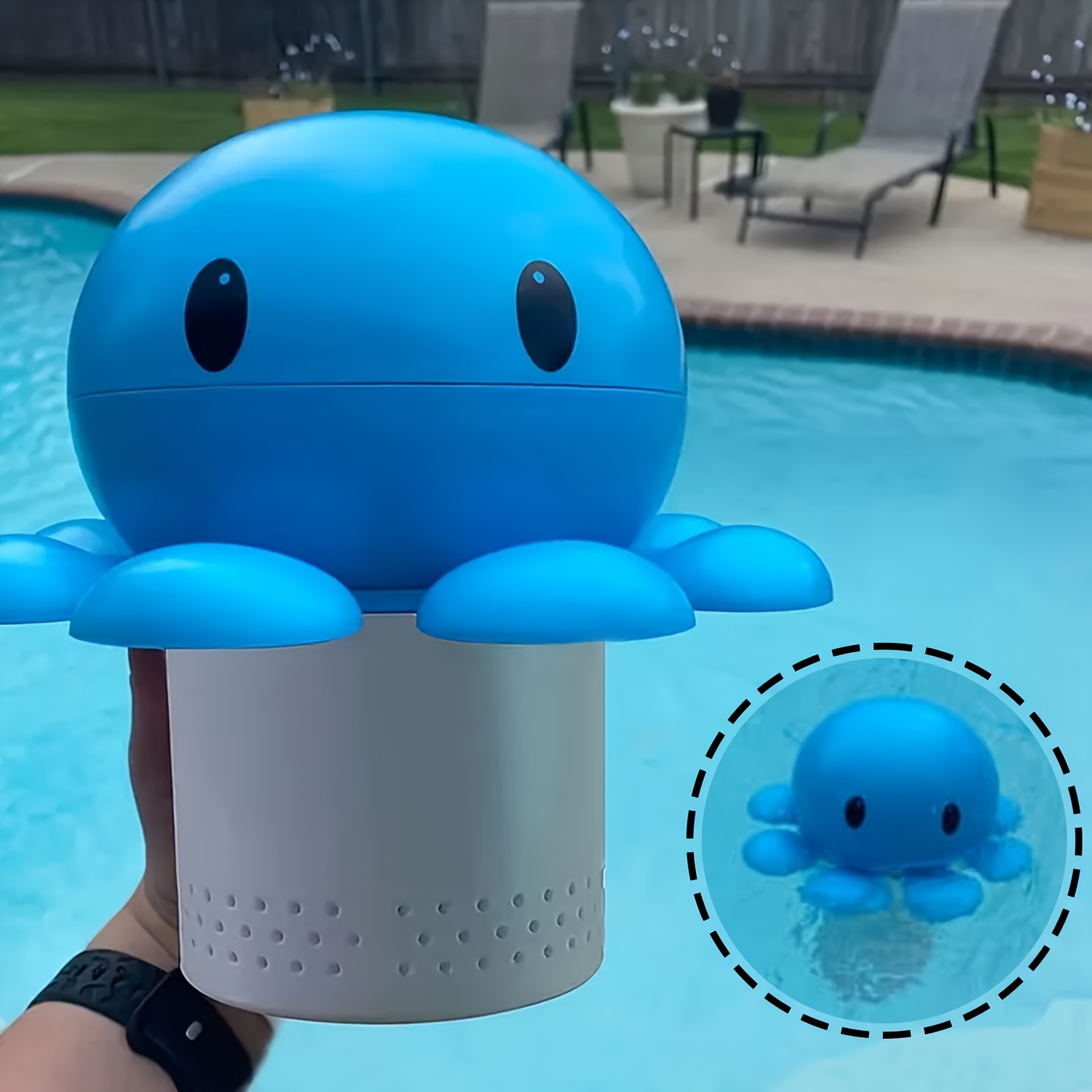 XY-WQ Chlorine Floater, Floating Pool Chlorine Dispenser (Emoji), Fits