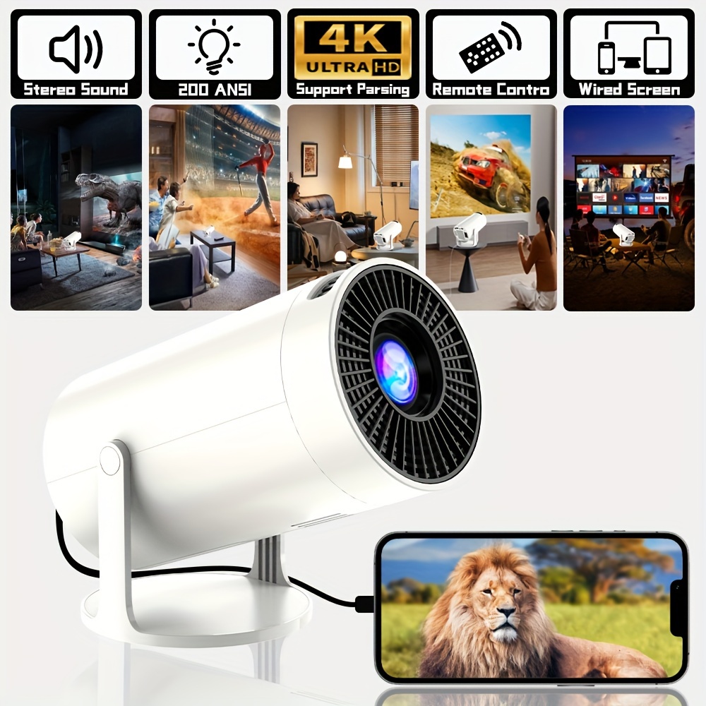 

Amovfilm Hd 1080p Amx100 Portable Projector, Compatible Usb, Sd , Smartphone And , Theater, Theater, ,