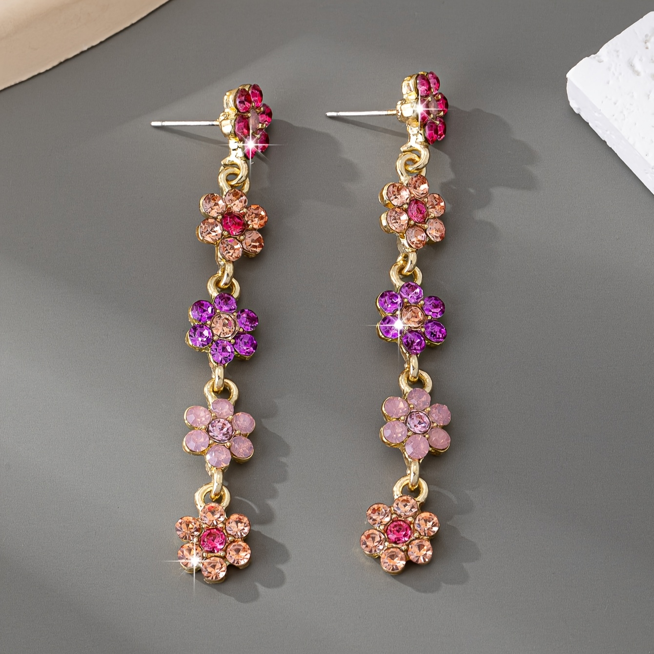 Light Luxury Rhinestone Trendy Women's Earrings, Elegant Style