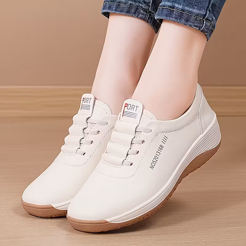 chaussures de maman élégantes pour femme, chaussures de travail décontractées antidérapantes à allongeant, mocassins à semelle durable et confortable, avec semelle épaisse à allongeant, confort à enfiler à semelle souple, lacets élastiques, baskets décontractées polyvalentes et Détails du produit 9