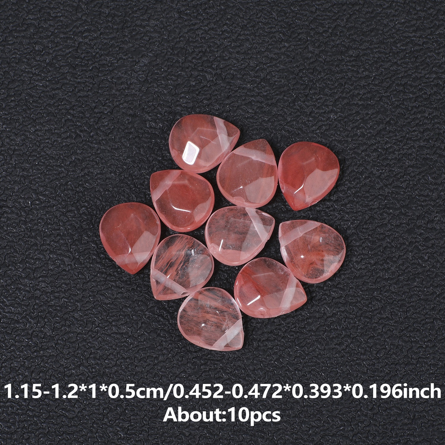 TEMU Perline distanziate sfaccettate a forma di di in quarzo naturale da 10X12 mm, adatte per collane eleganti, braccialetti, orecchini, ciondoli