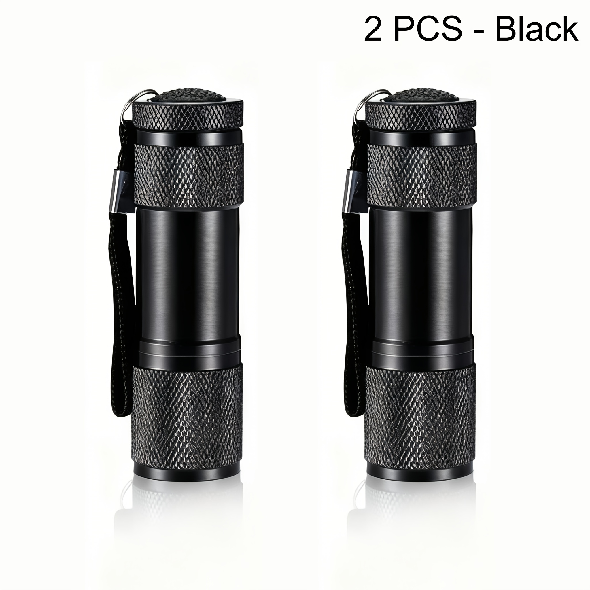 TEMU 2 Pack Led Mini Flashlights, Flashlight With Lanyard, Assorted Colors - Best Torch Light, Night Reading, Power Outages, Camping, Without Battery