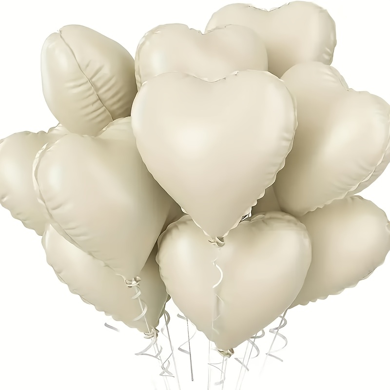 

6 Heart Shaped Foil Balloons, 18 Inch Aluminum Helium Balloons, For Parties, Celebrations, Weddings, Valentine's Day, Birthdays, Engagements, Anniversary Decorations