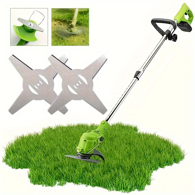 

4-blade Lithium Trimmer Blade, Steel White Steel Grass Cutter Accessory Compatible With Cordless Trimmers - 1 Pack