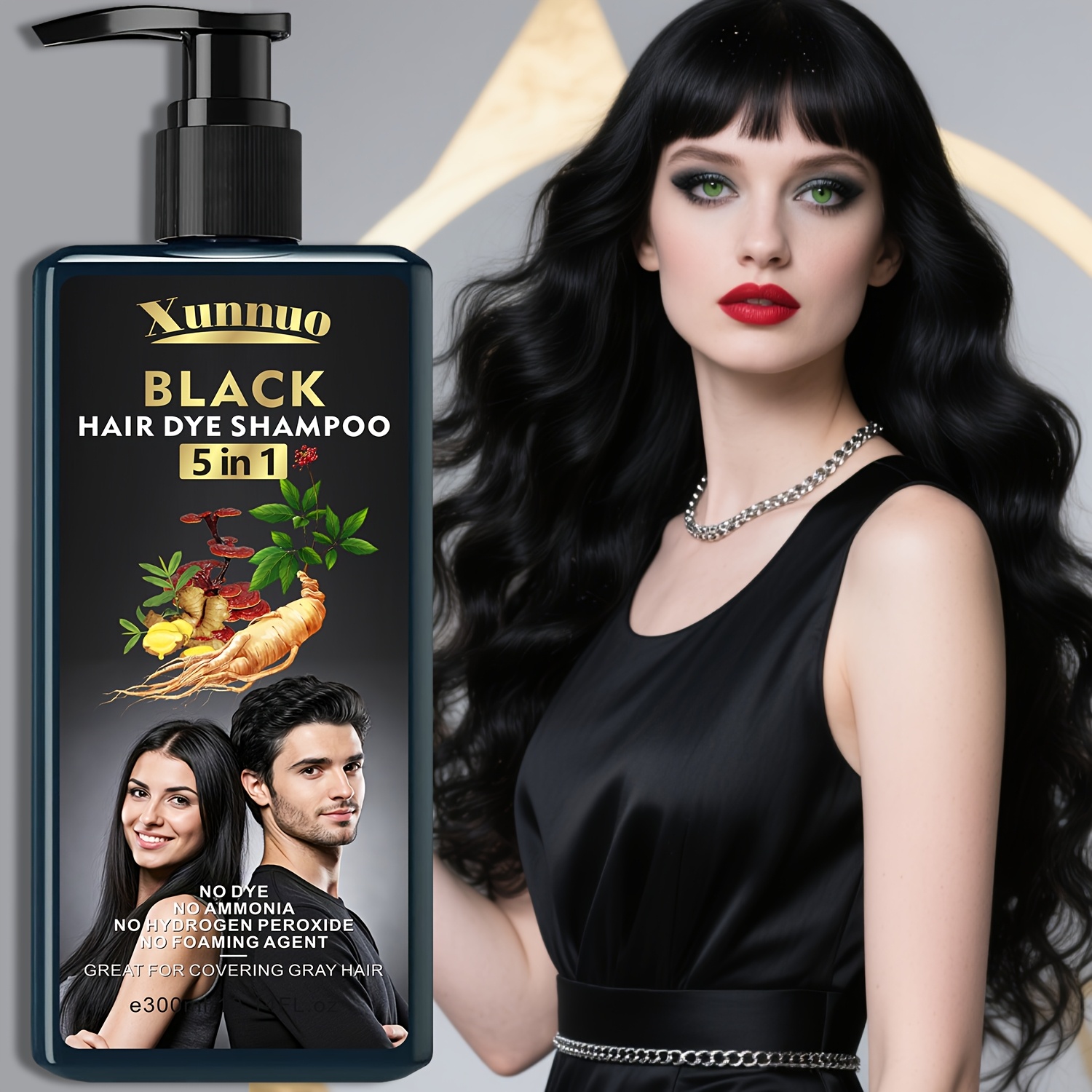 a little black dress shampoo Black Dye Hair Shampoo 300ML/10.14OZ  RedOne USA