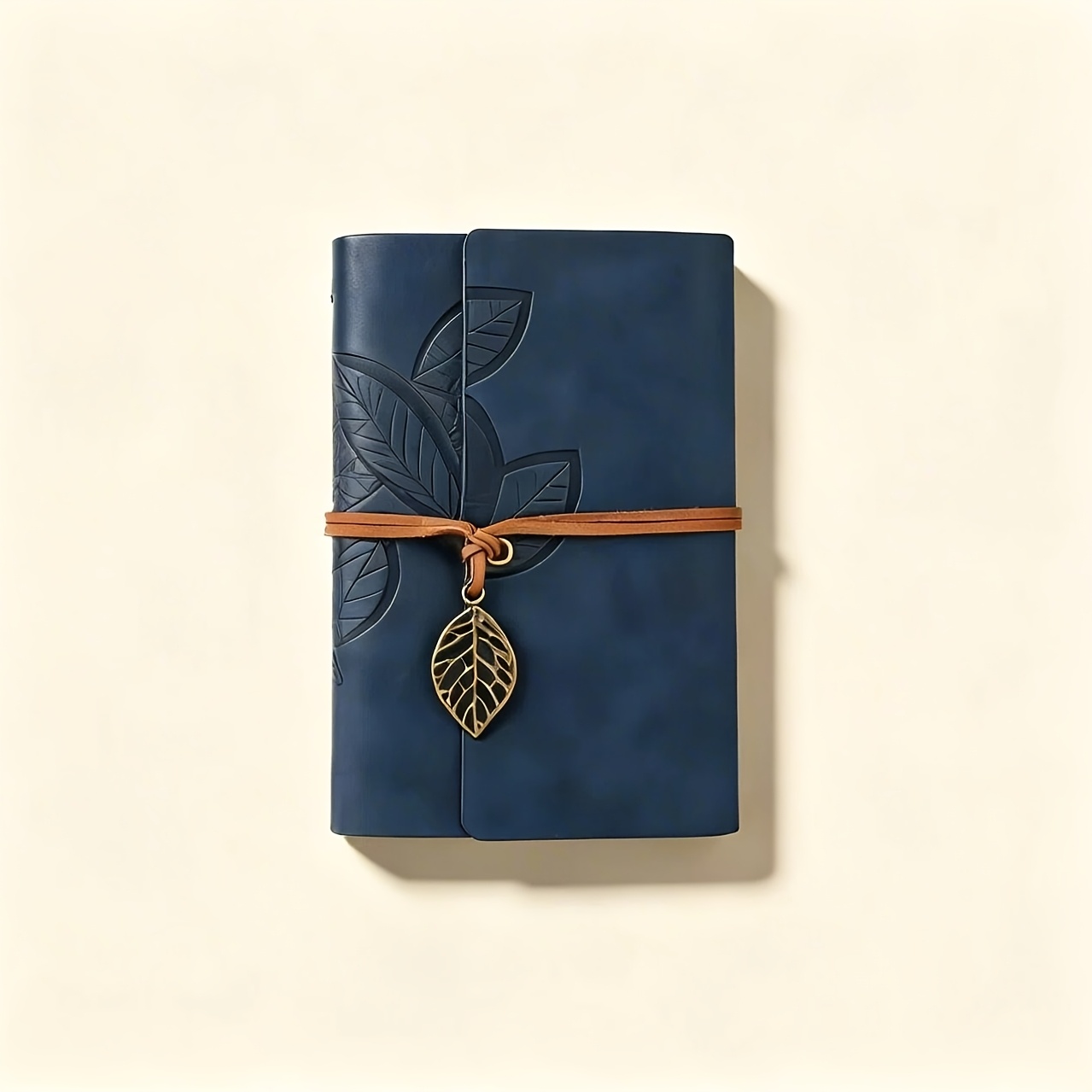 E-shop Vintage-Losblatt-Journal mit geprägtem Blattmuster, handgefertigtes Skizzenbuch im Taschenformat mit Anhänger & Geschenkanhänger, Reisetagebuch