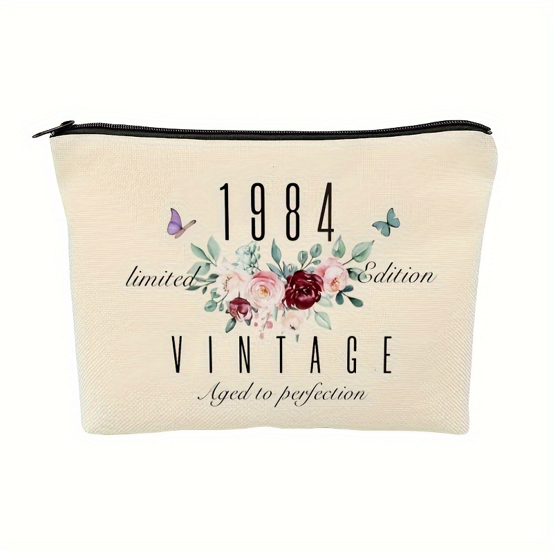 

40th Birthday Gifts For Women, 40th Birthday Decorations Present, 40 Year Old Birthday Gift Ideas For Sisters, Friend, Coworker, Grandma, Mom, Boss 1984 Limited Edition Makeup Bag