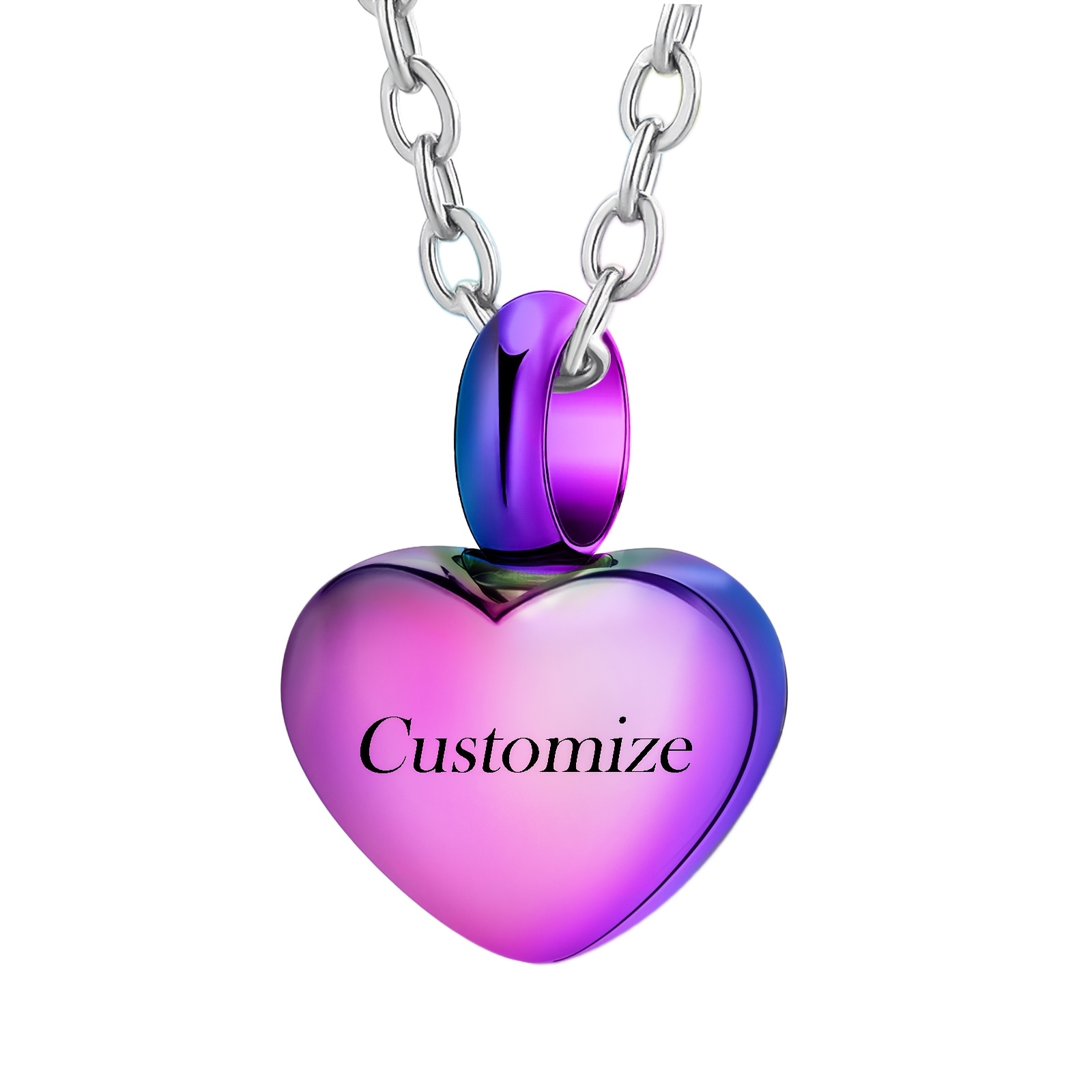 Custom Mini Heart Urn Necklace — Personalized Memorial Gift
