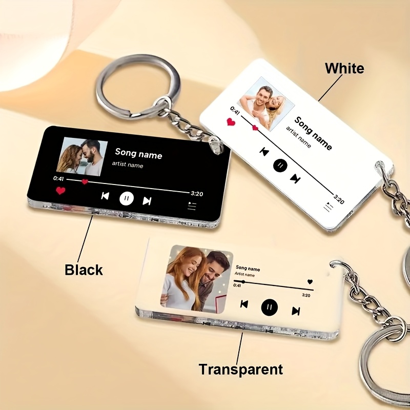 Customized Photo Name Keychains, Personalized Acrylic Keychains