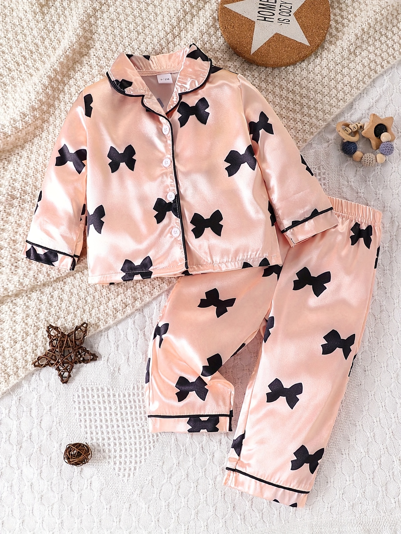 Baby Girl 2 Piece Clothes Set For Casual Wear Blended Pajama Suiting