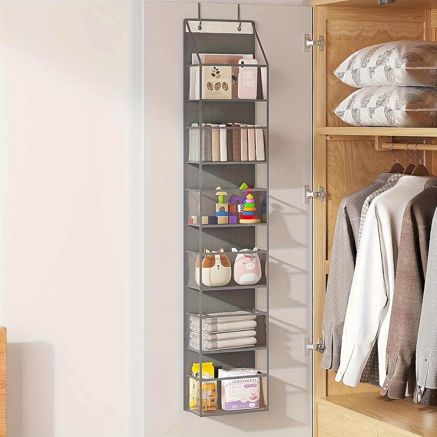 

Over-the-door Organizer With Clear Pockets - Bedrooms, Closets, Bathrooms & Dorms