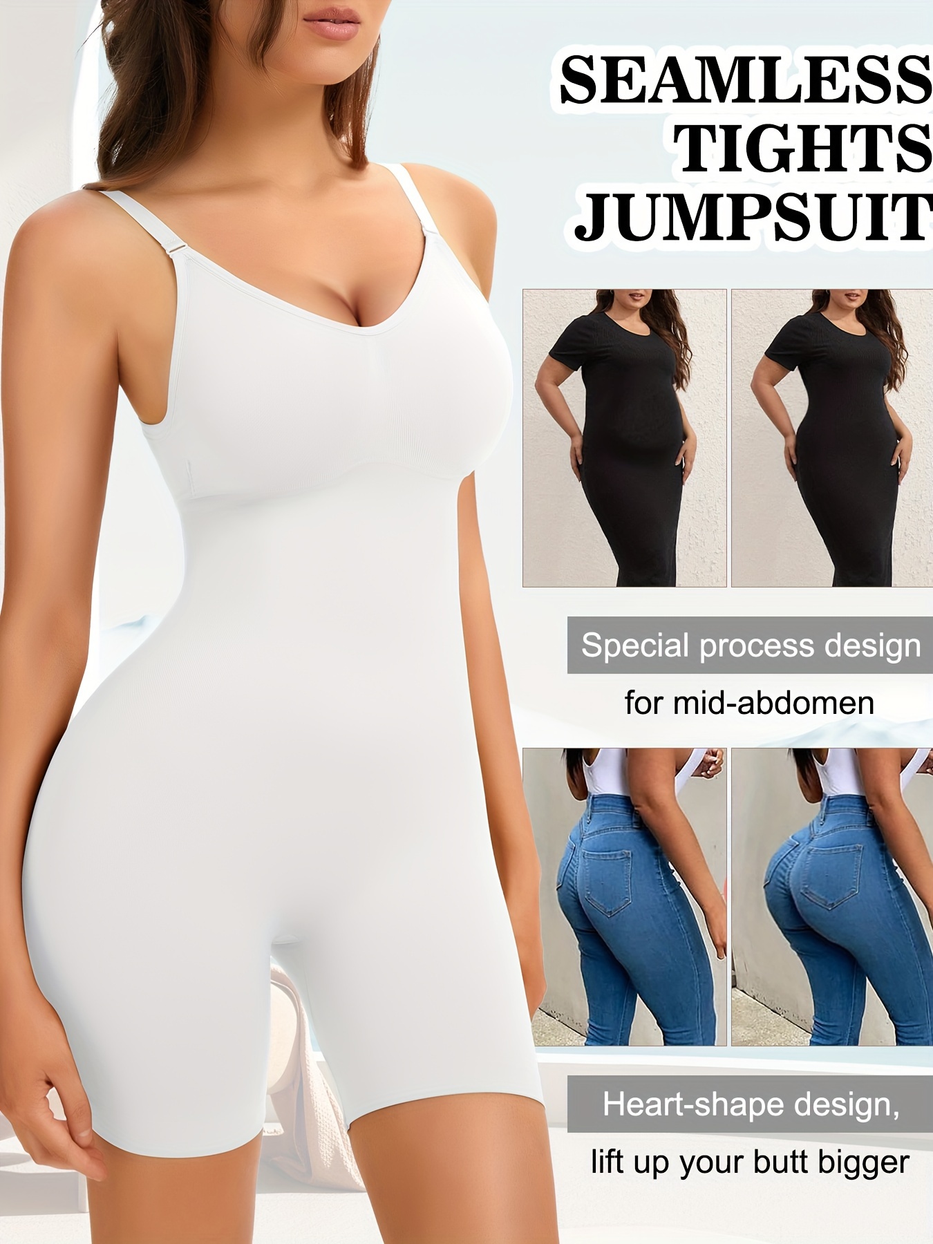 Shapewear for Women Tummy Control Seamless Butt Lifting Body Shaper Open  Crotch Tights Soft Comfy Slimmer Faja Bodysuit 