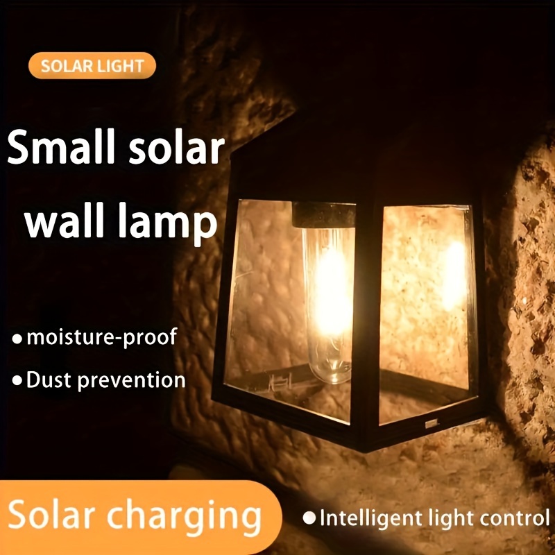 

2/4-pack Solar Wall Lights, Vintage Warm Night Lights, Automatically At Night, Safe Abs Material, With No Wiring Required