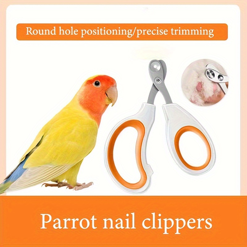 

Premium Bird Nail Clippers For Parrots - Iron Alloy, Round Hole Design, Care Accessory