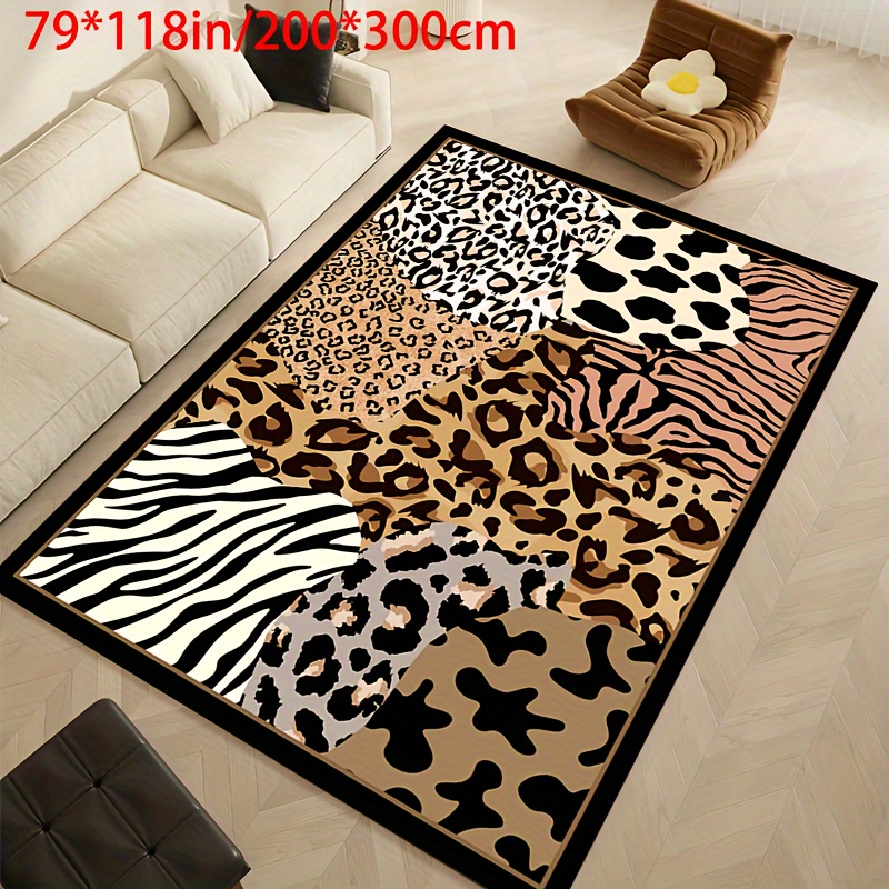 

1pc Carpet, American Pattern Rectangle Carpet, Washable And Waterproof Durable Carpet, For Living Room, Bedroom, Office And Dinning Room, Home Decor, Home Supplies