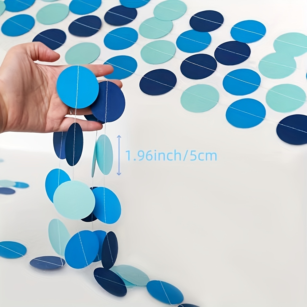 2m/78.74in Blue Circular Flower, Wedding, Engagement, Bridal Shower, Birthday Party, Anniversary, Retirement Party Decoration, Hawaiian Party Decoration, Happy Hanukkah, Hanukkah Party Decoration