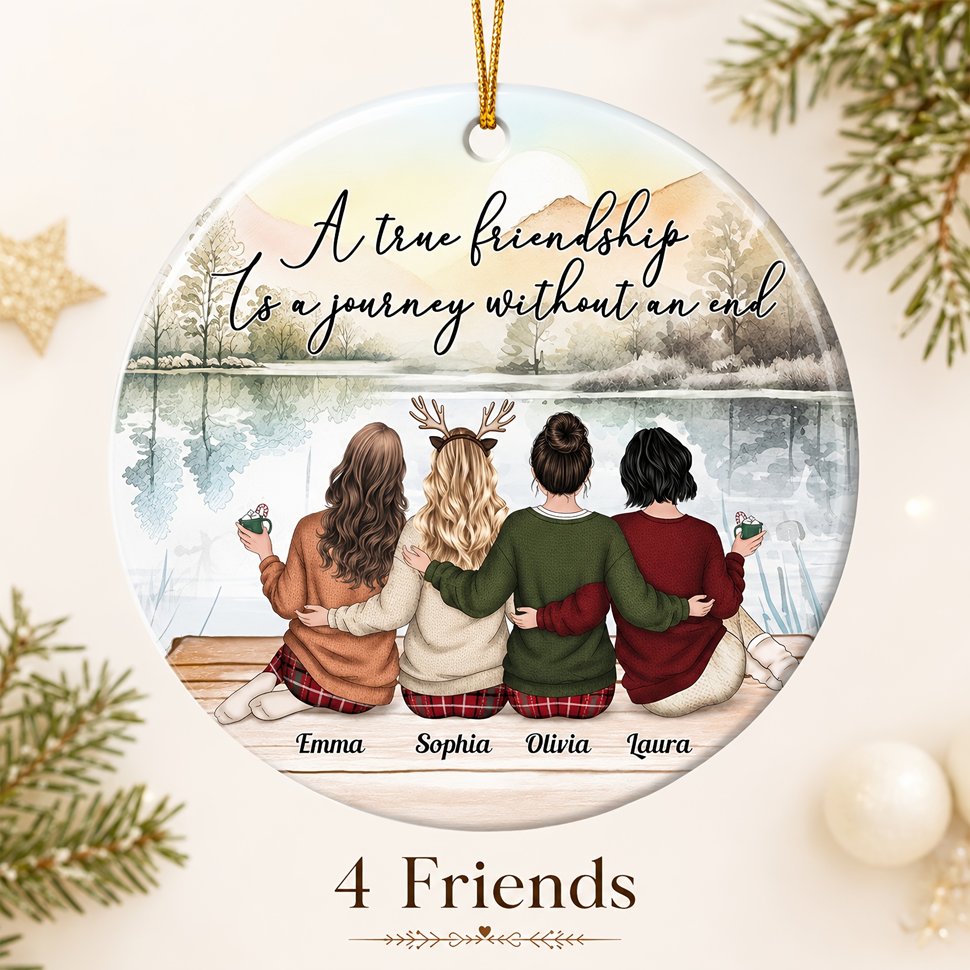 TEMU [image Customization] 1pc Personalized Ceramic Ornament Custom Christmas Gift Christmas Decoration Display, Personalized Ceramic Piece