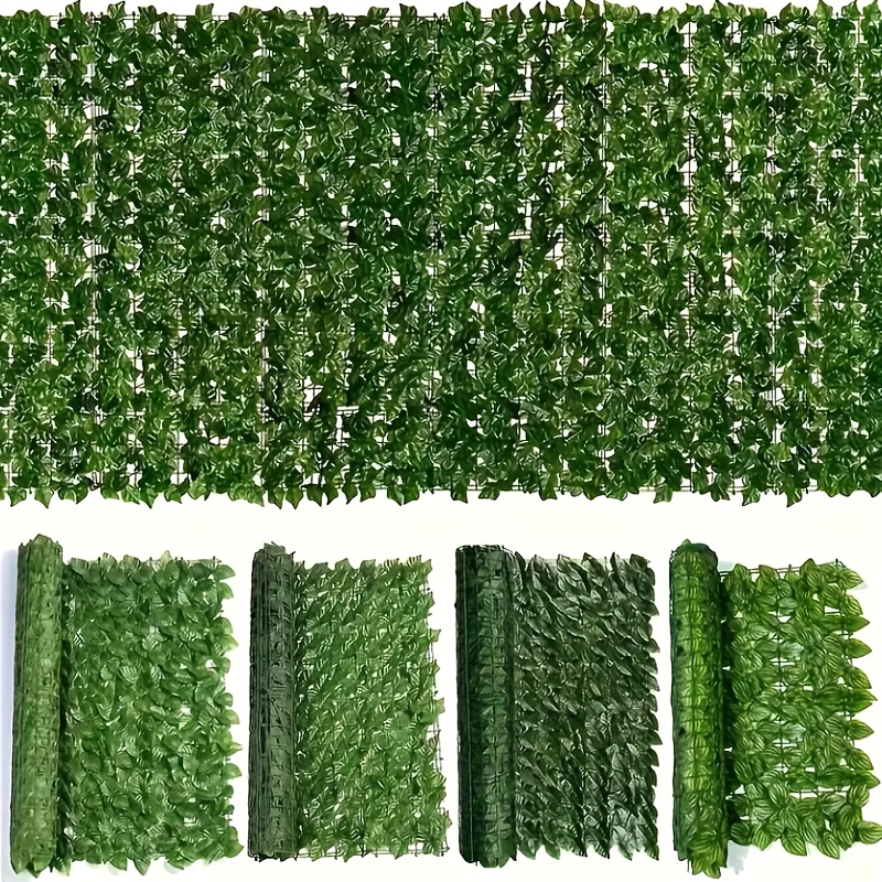 

Artificial Ivy Privacy Screen Set With Mesh Backing - Reinforced Seams For Outdoor Garden, Patio & Balcony Decor - Perfect For Mother's Day, Father's Day & Graduation Parties (39.37 X 19.69 Inches)