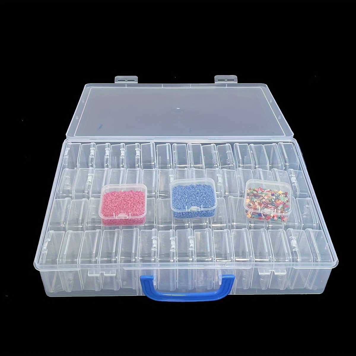 60 grid plastic storage box set with adjustable compartments versatile organizer for jewelry beads hardware diy crafts lightweight weather resistant stackable containers Product details 3