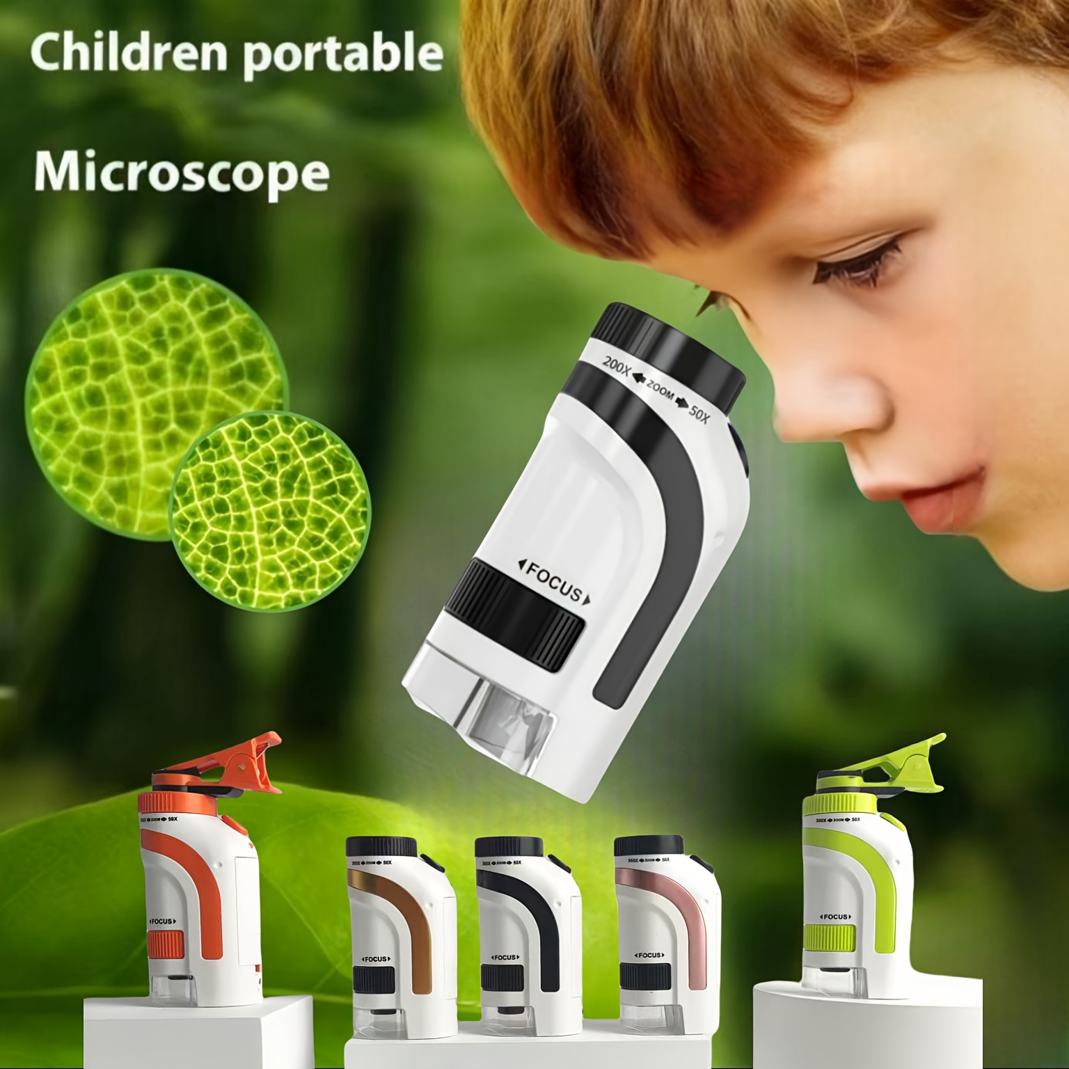 item picture educational science handheld microscope toy with clip for phone screen viewing day gift birthday present new microscope   virtual optical manual zoom   view