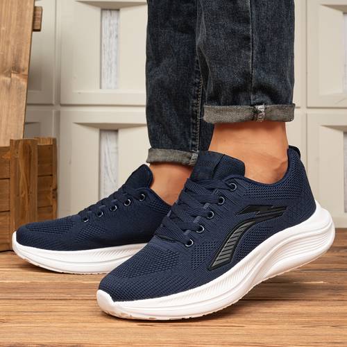 mens low top breathable mesh sneakers lightweight walking shoes with soft sole cushioned md sole technology lace up round toe casual athletic footwear suitable for wear gym