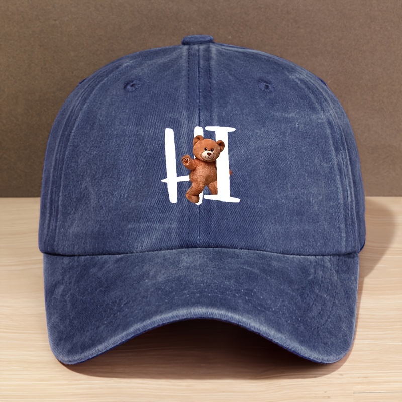 Comprar Retro Lindo Oso Bordado Moda Gorras de Béisbol para